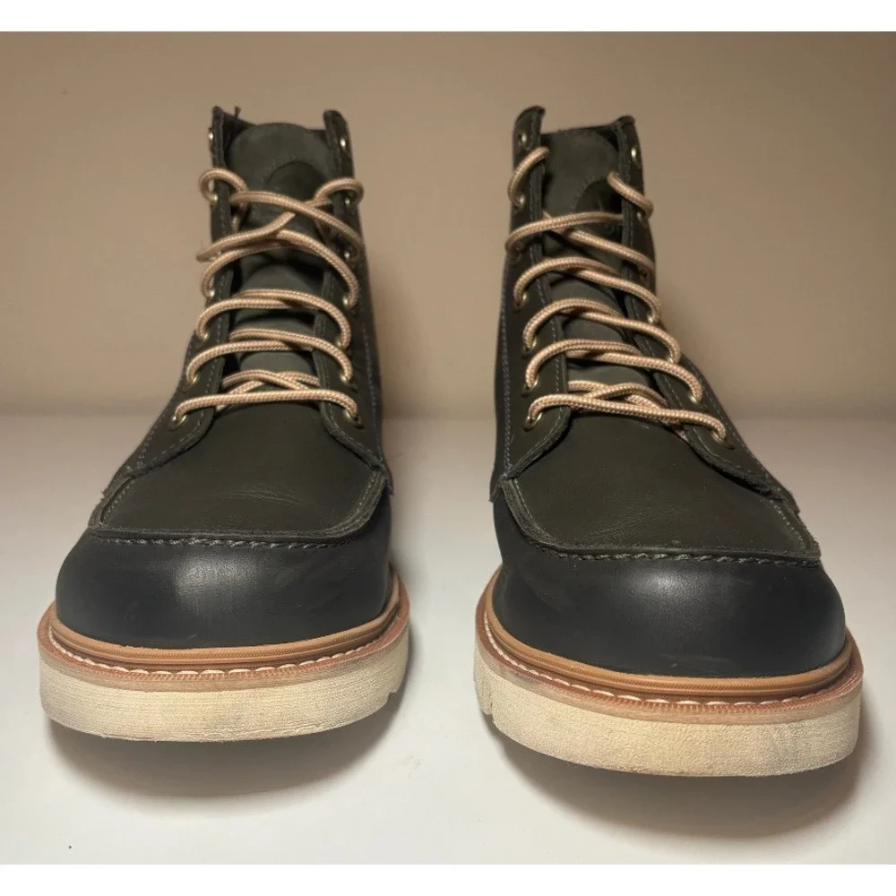 Man's SOREL Slabtown 62' Moc Waterproof Boot | Green | Size 13